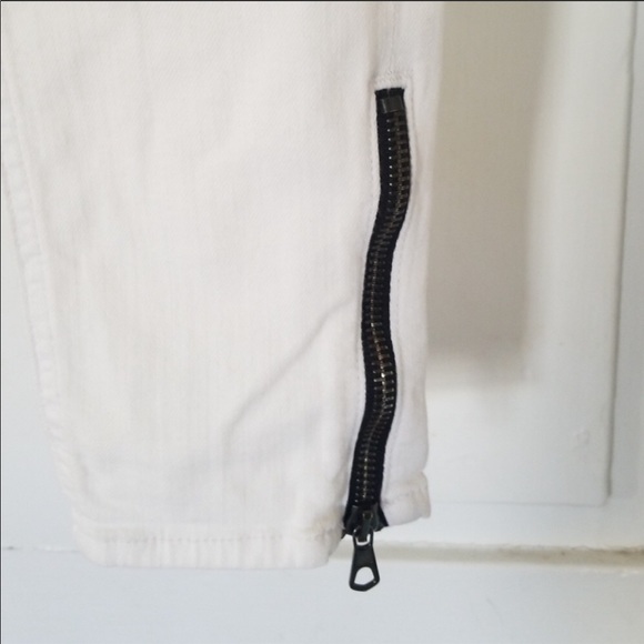 rag and bone white moto jeans - Picture 3 of 4